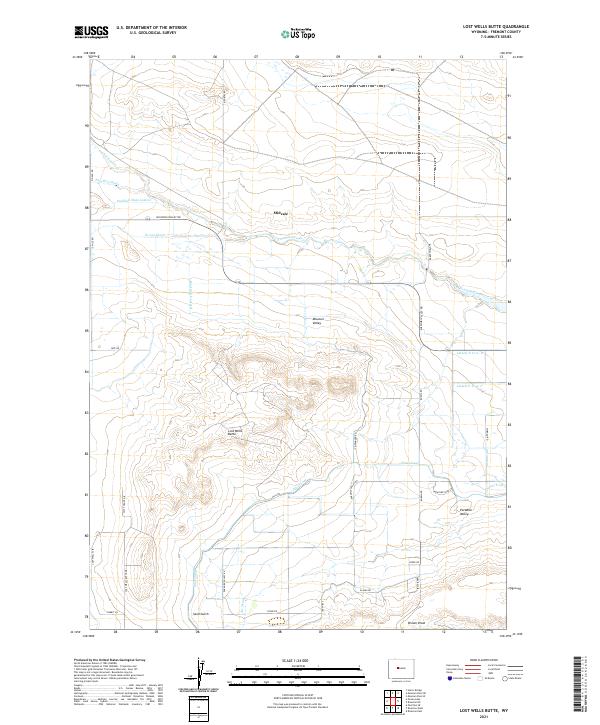 Lost Wells Butte topographic map thumbnail