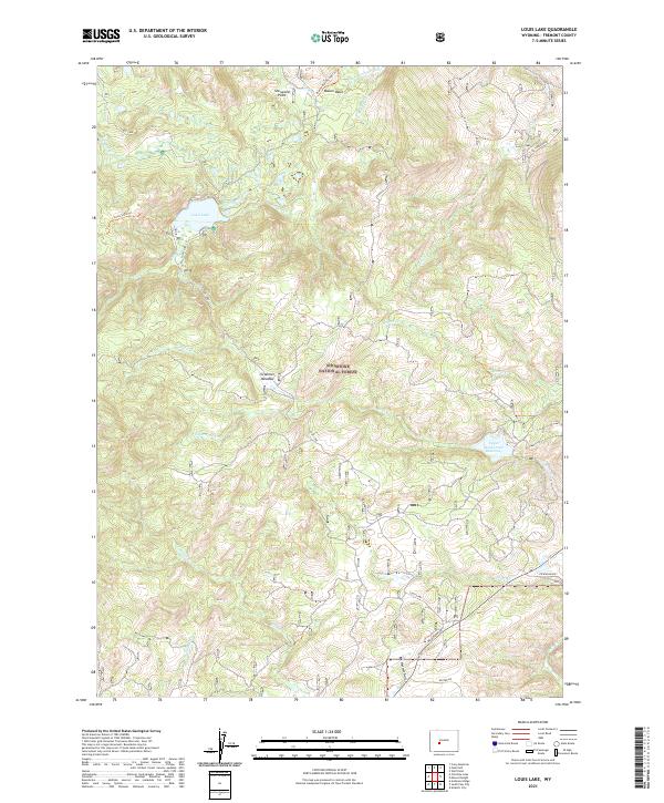 Louis Lake topographic map thumbnail