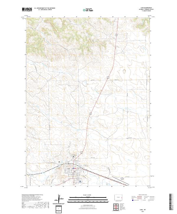 Lusk topographic map thumbnail