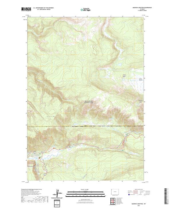 Madison Junction topographic map thumbnail