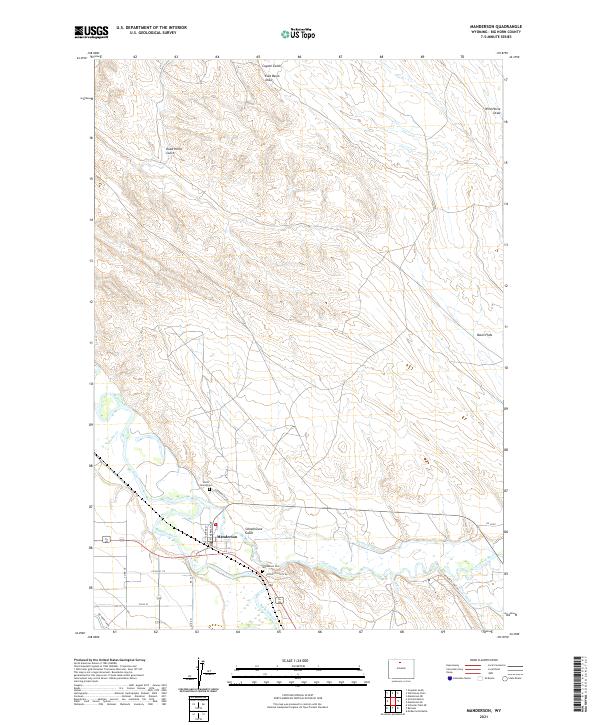 Manderson topographic map thumbnail