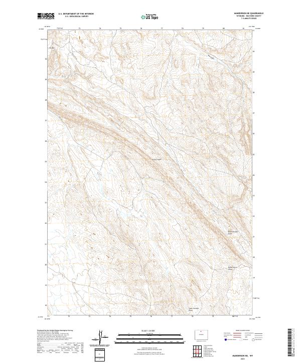 Manderson NE topographic map thumbnail