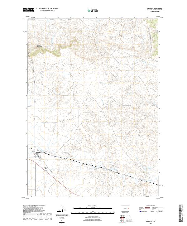 Manville 2021 topographic map thumbnail