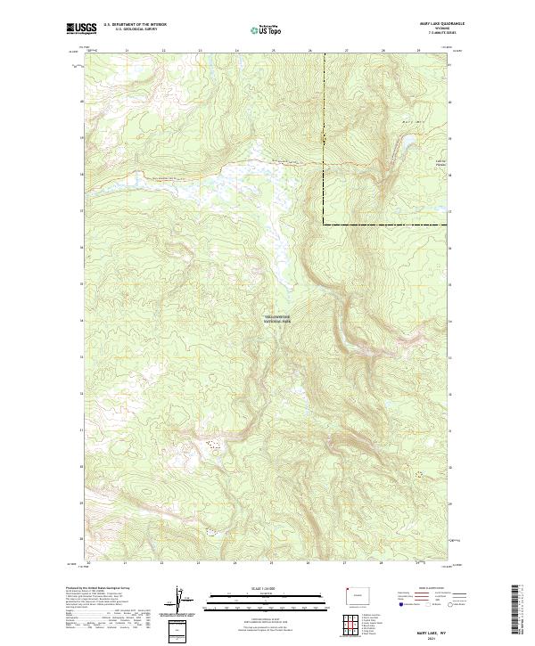 Mary Lake topographic map thumbnail