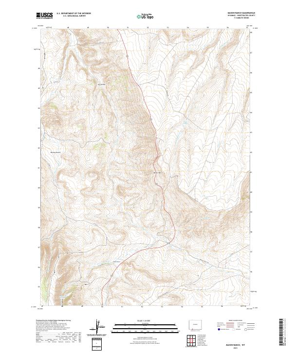 Maxon Ranch 2021 topographic map thumbnail