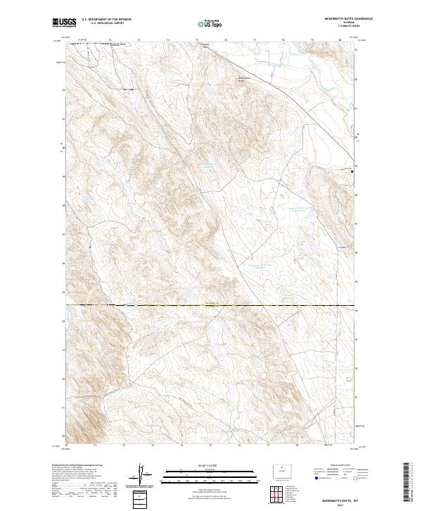 McDermotts Butte topographic map thumbnail