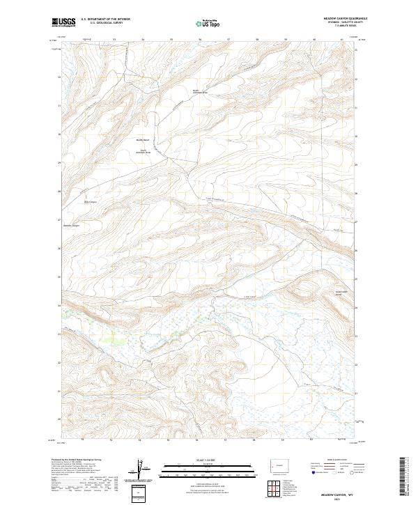 Meadow Canyon topographic map thumbnail