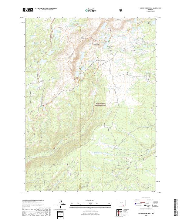 Medicine Bow Peak topographic map thumbnail