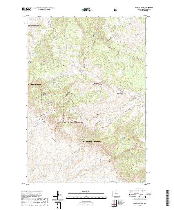 Medicine Wheel topographic map thumbnail