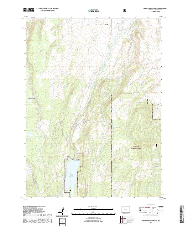 Meeks Cabin Reservoir topographic map thumbnail