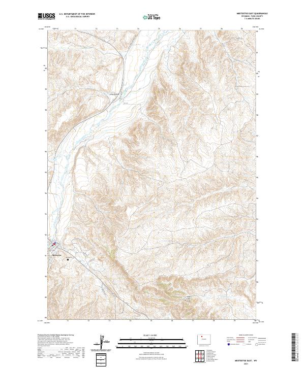 Meeteetse East topographic map thumbnail
