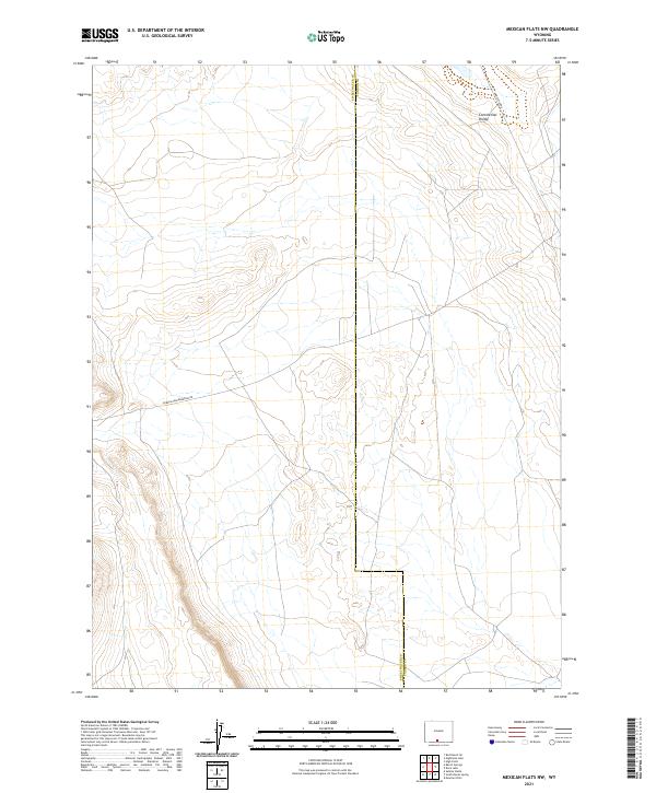 Mexican Flats NW topographic map thumbnail