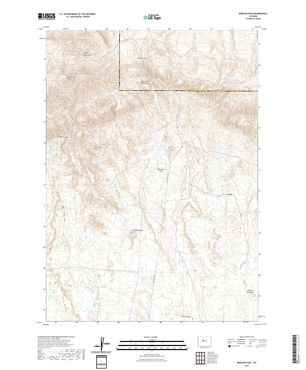 Mexican Pass topographic map thumbnail