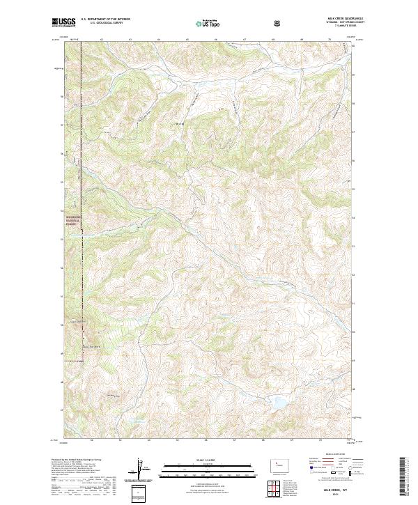 Milk Creek 2021 topographic map thumbnail