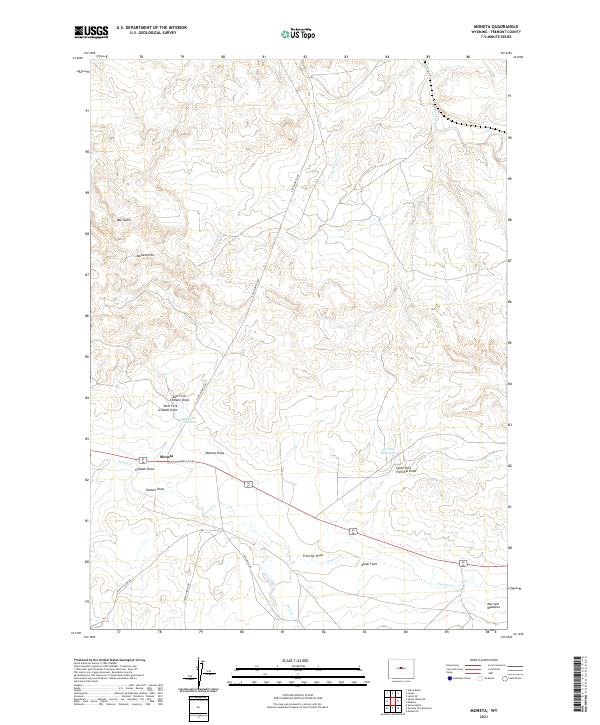 Moneta topographic map thumbnail