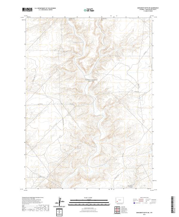 Monument Butte NE topographic map thumbnail