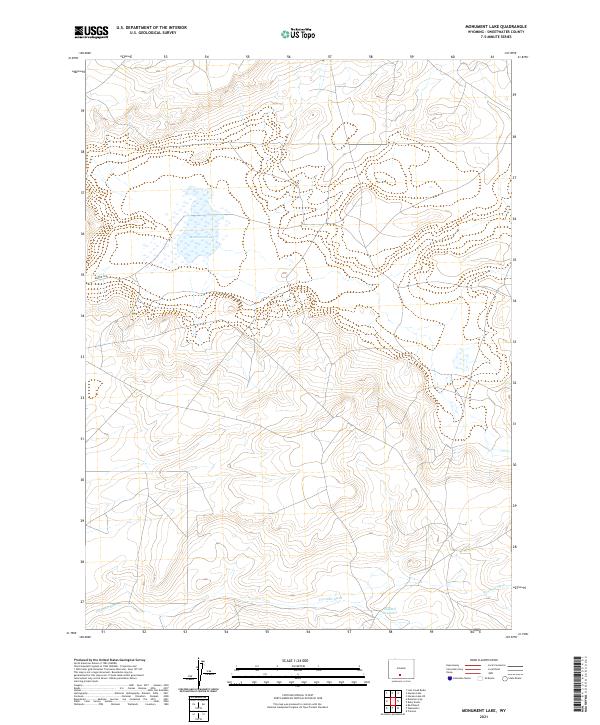 Monument Lake topographic map thumbnail
