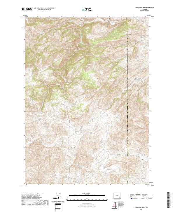 Moonshine Peak topographic map thumbnail