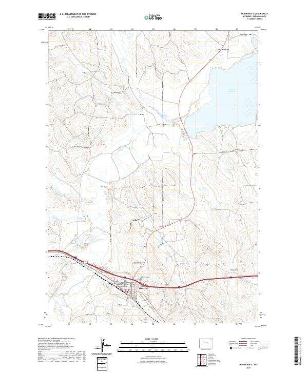 Moorcroft topographic map thumbnail