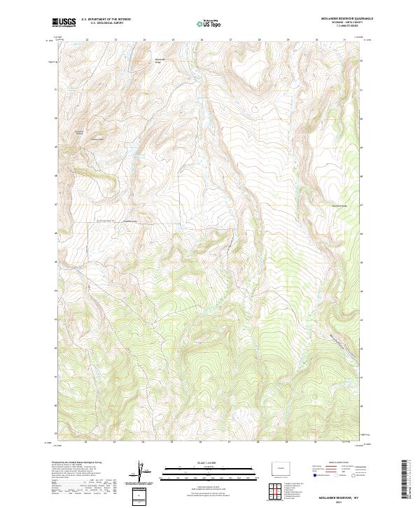 Moslander Reservoir topographic map thumbnail