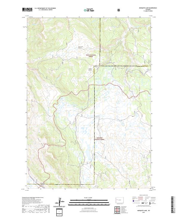 Mosquito Lake topographic map thumbnail