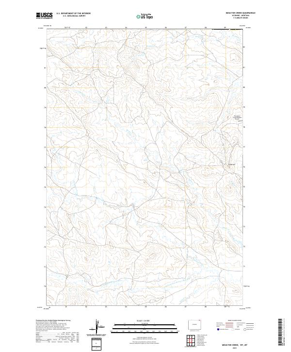 Moulton Creek topographic map thumbnail