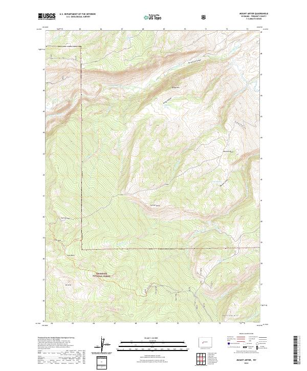Mount Arter 2021 topographic map thumbnail