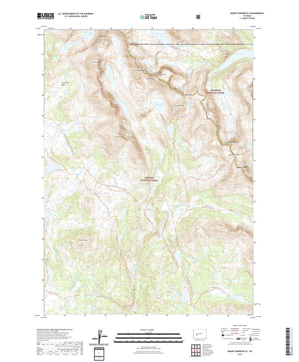 Mount Bonneville topographic map thumbnail