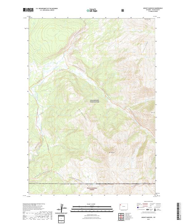 Mount Hancock topographic map thumbnail