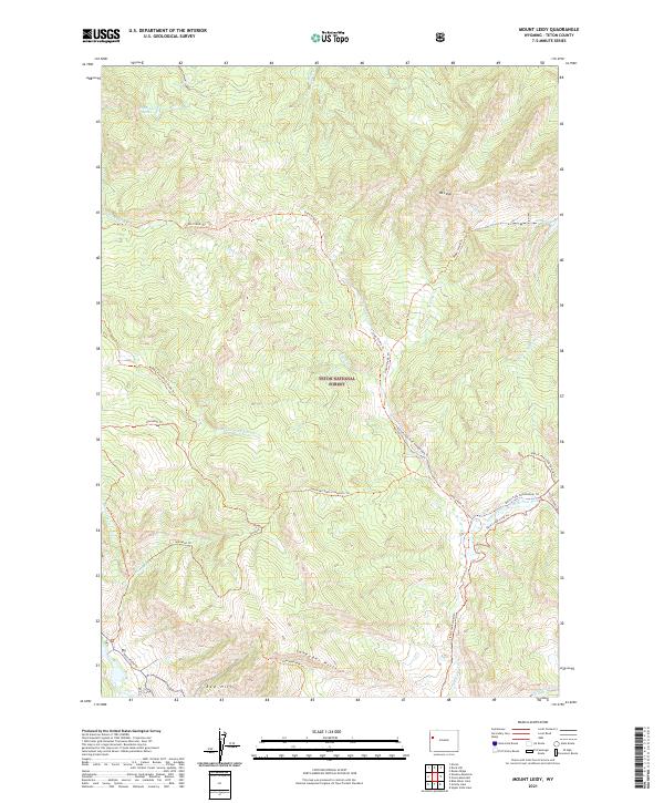 Mount Leidy topographic map thumbnail