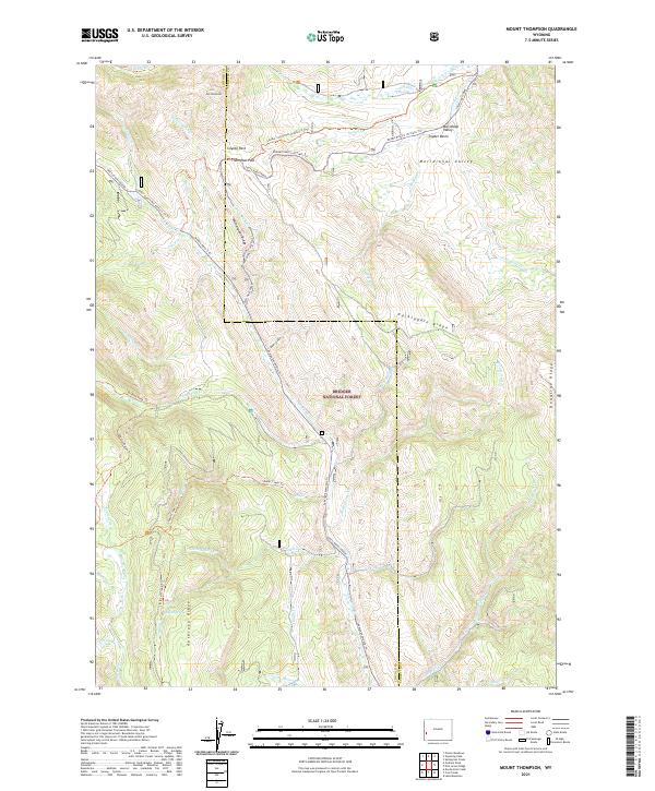 Mount Thompson 2021 topographic map thumbnail