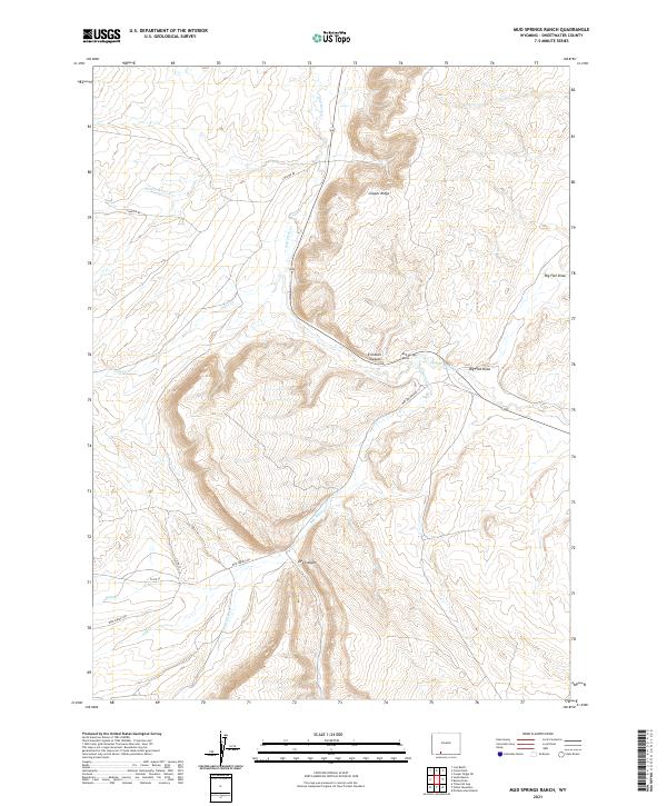 Mud Springs Ranch 2021 topographic map thumbnail