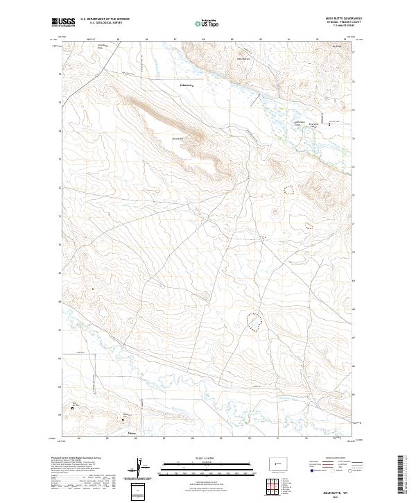 Mule Butte topographic map thumbnail