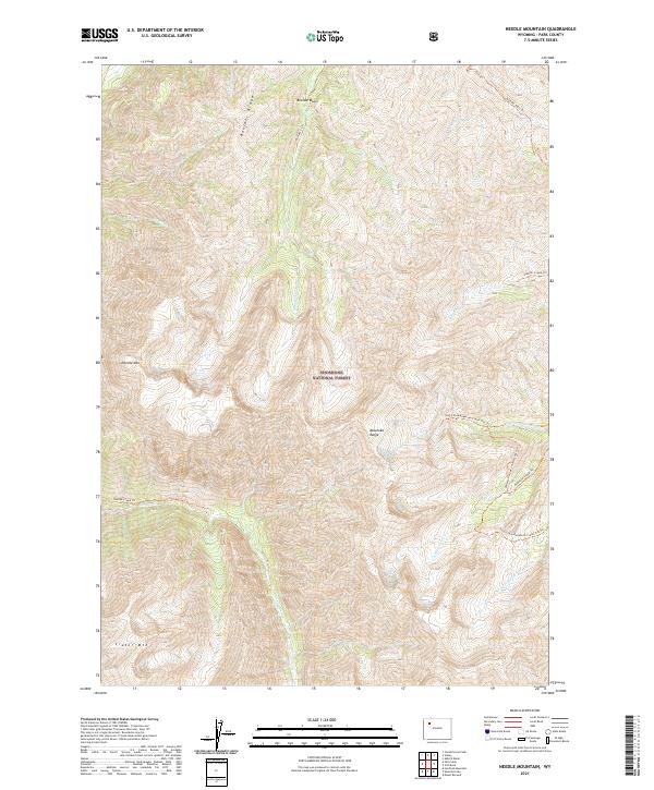 Needle Mountain topographic map thumbnail