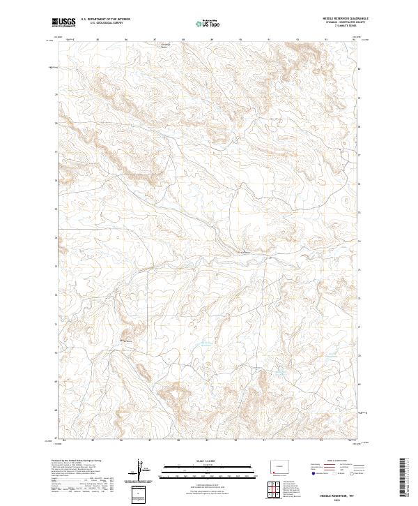Needle Reservoir topographic map thumbnail