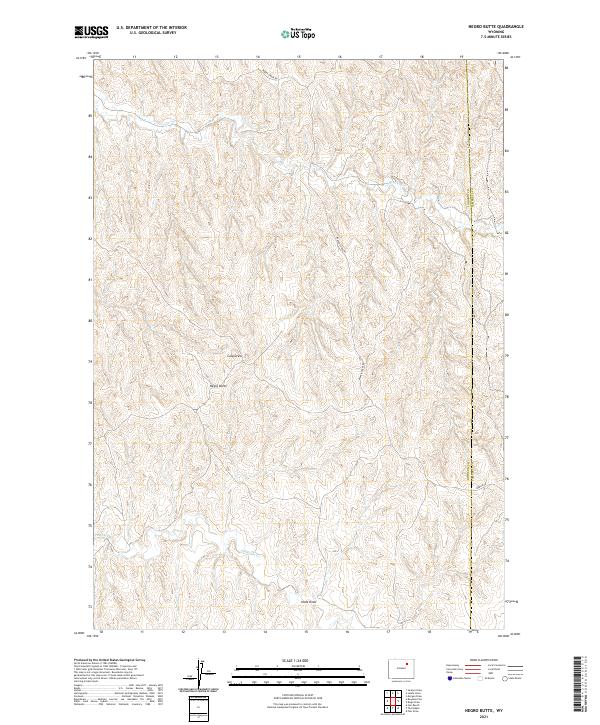 Negro Butte topographic map thumbnail