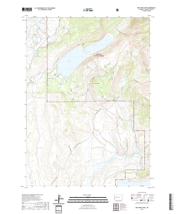 New Fork Lakes 2021 topographic map thumbnail