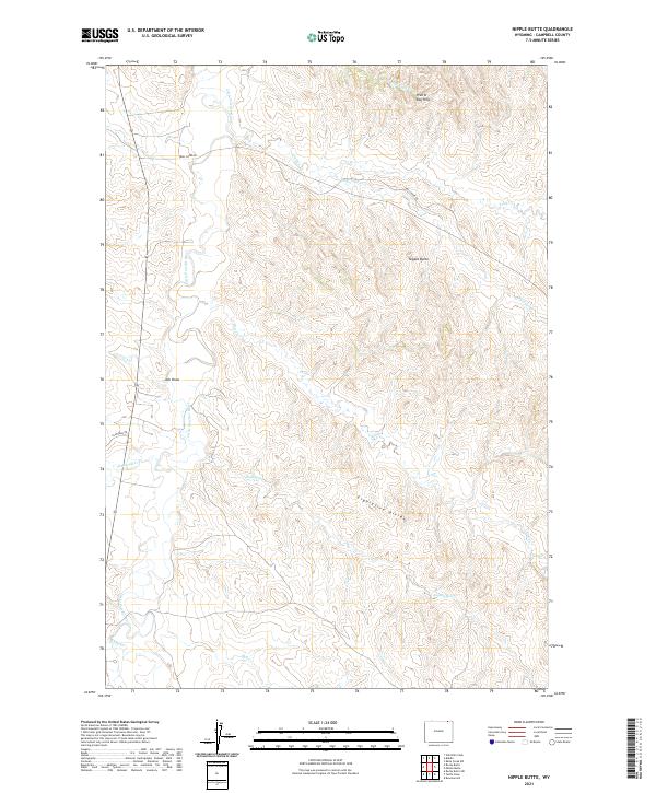 Nipple Butte topographic map thumbnail