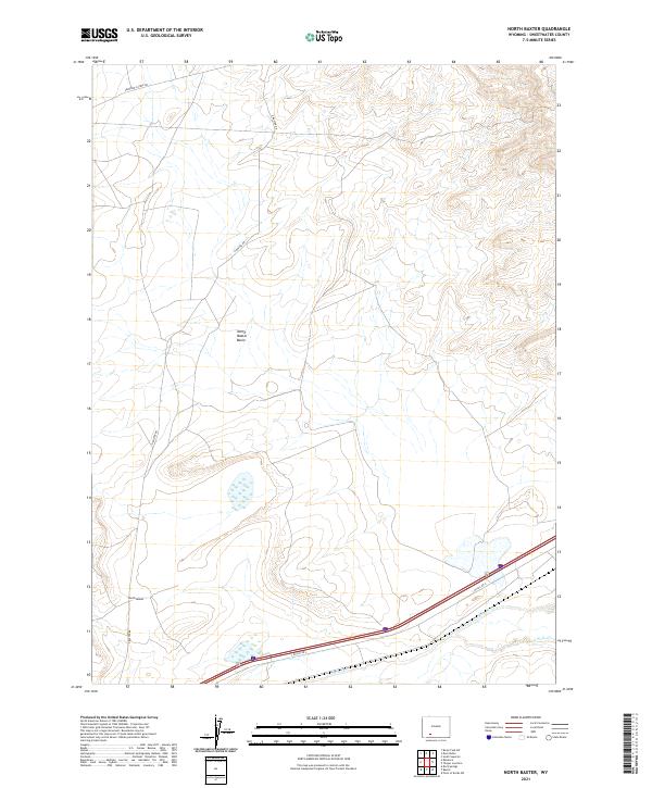 North Baxter topographic map thumbnail