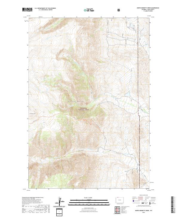 North Bennett Creek topographic map thumbnail