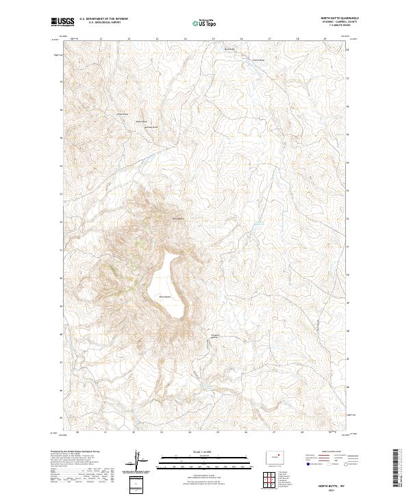 North Butte 2021 topographic map thumbnail