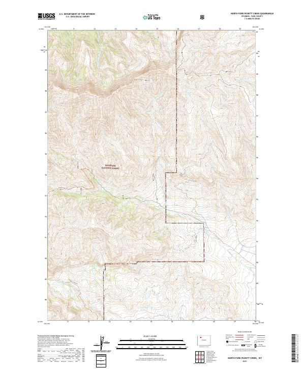 North Fork Pickett Creek topographic map thumbnail