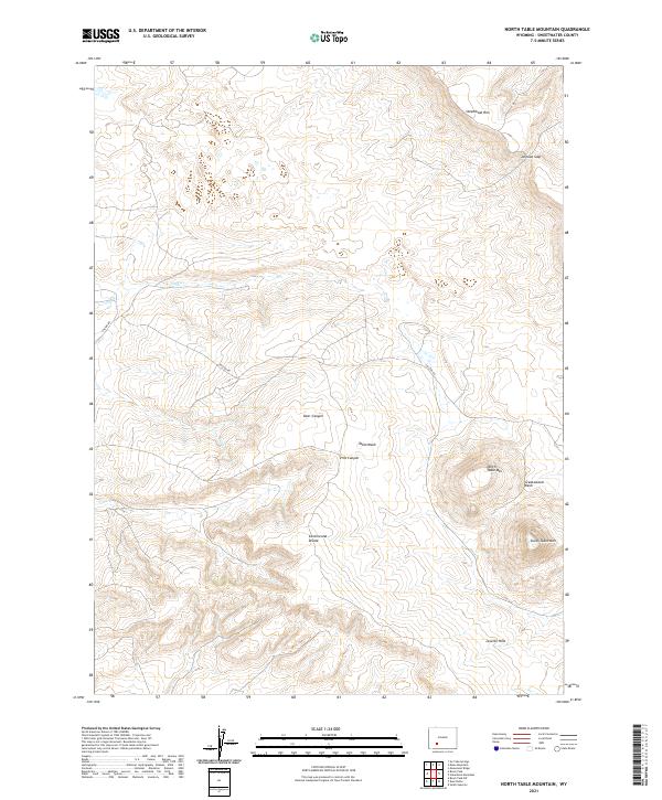 North Table Mountain topographic map thumbnail