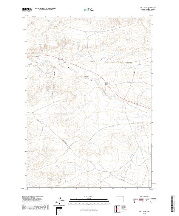 Ocla Draw 2021 topographic map thumbnail