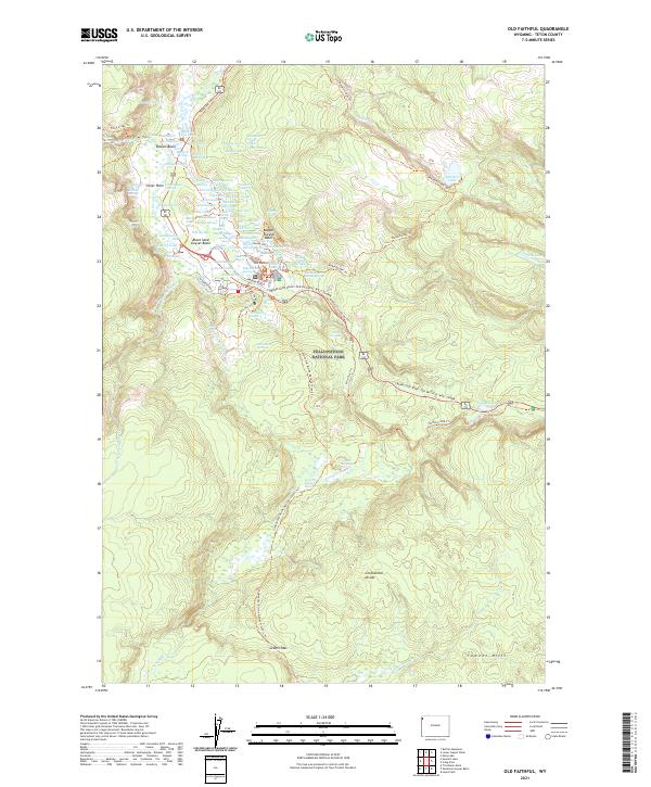 Old Faithful topographic map thumbnail