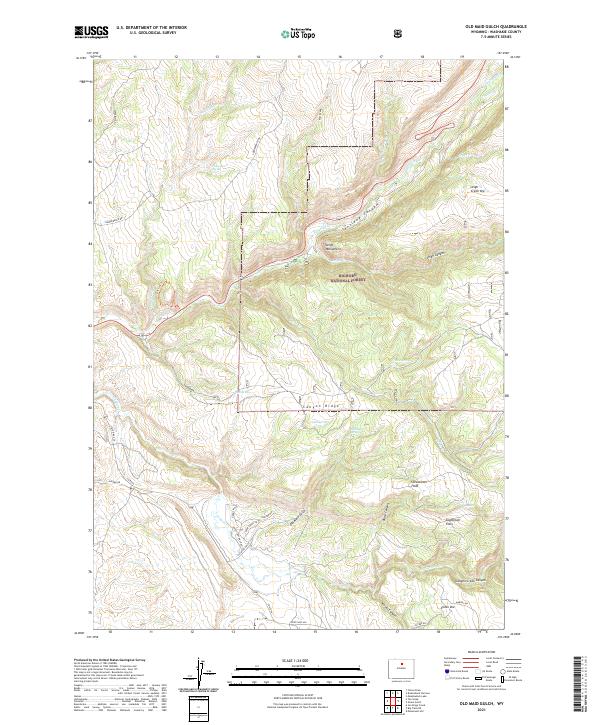 Old Maid Gulch 2021 topographic map thumbnail