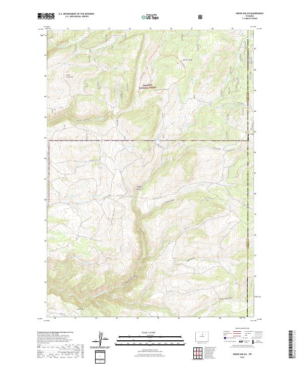 Onion Gulch 2021 topographic map thumbnail