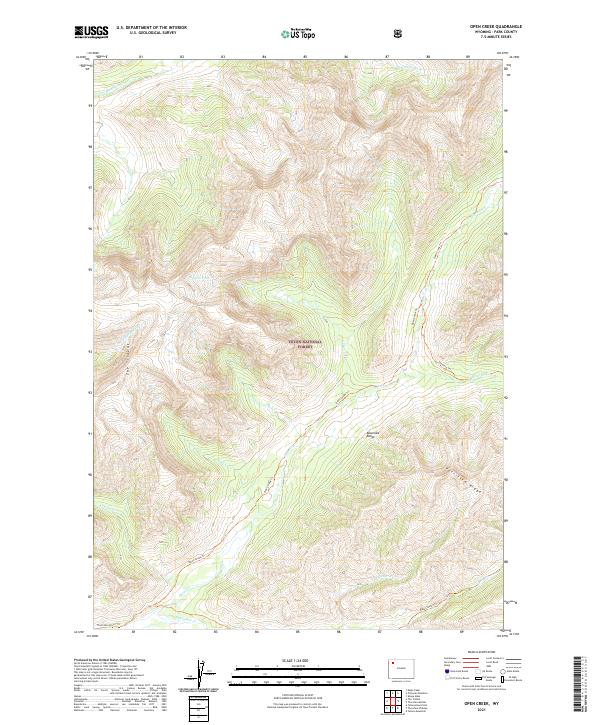Open Creek topographic map thumbnail