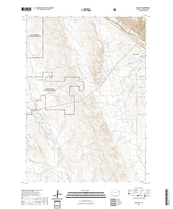 Osage SE topographic map thumbnail