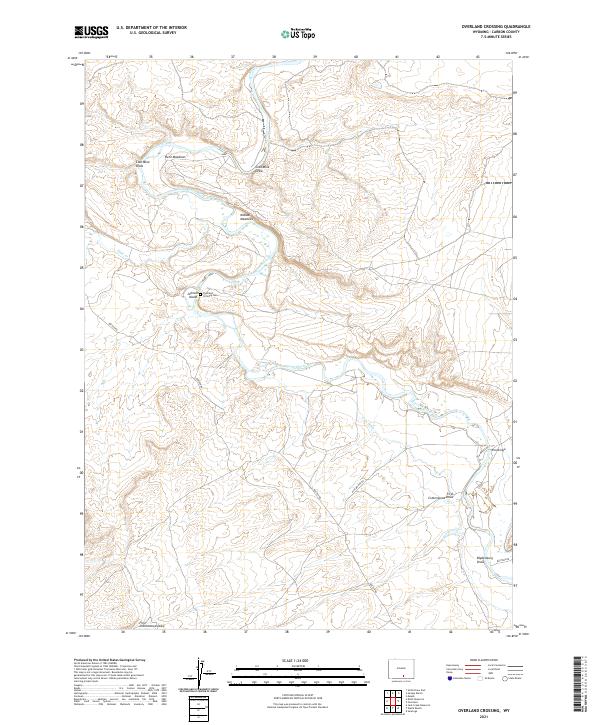 Overland Crossing topographic map thumbnail